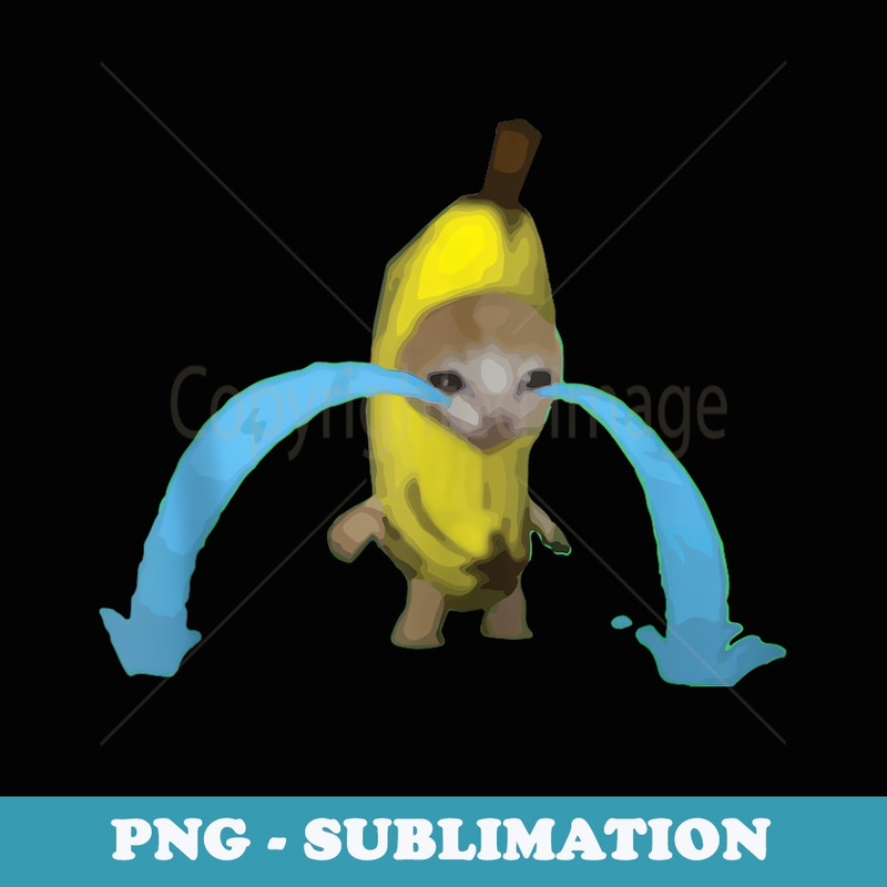 Crying banana Cat Meme, Popular Internet Meme Christmas Day - Premium Sublimation Digital Download