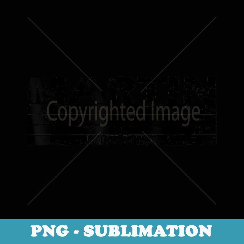 Martin Surname Limited Edition Retro Vintage Style Sunset - Vintage Sublimation PNG Download
