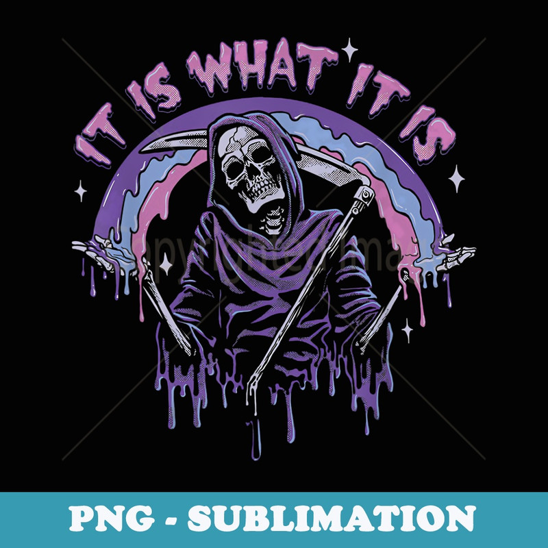 Halloween Death It Is What It Is Halloween Costume - Retro PNG Sublimation Digital Download
