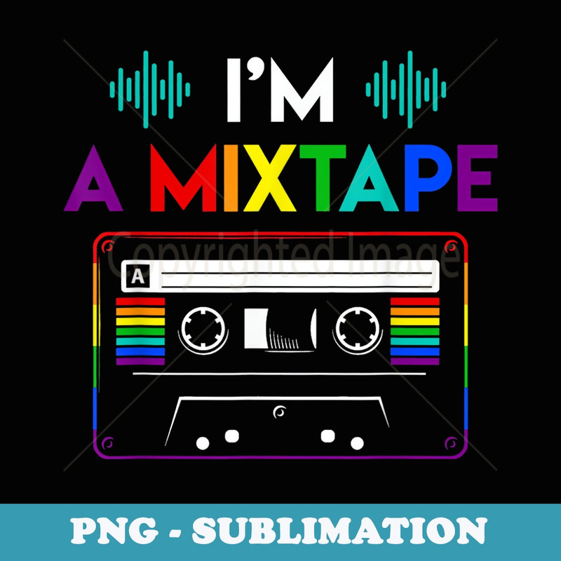 Im A Mixtape Bisexual LGBT Pride Month Flag LGBT Support - Instant Sublimation Digital Download