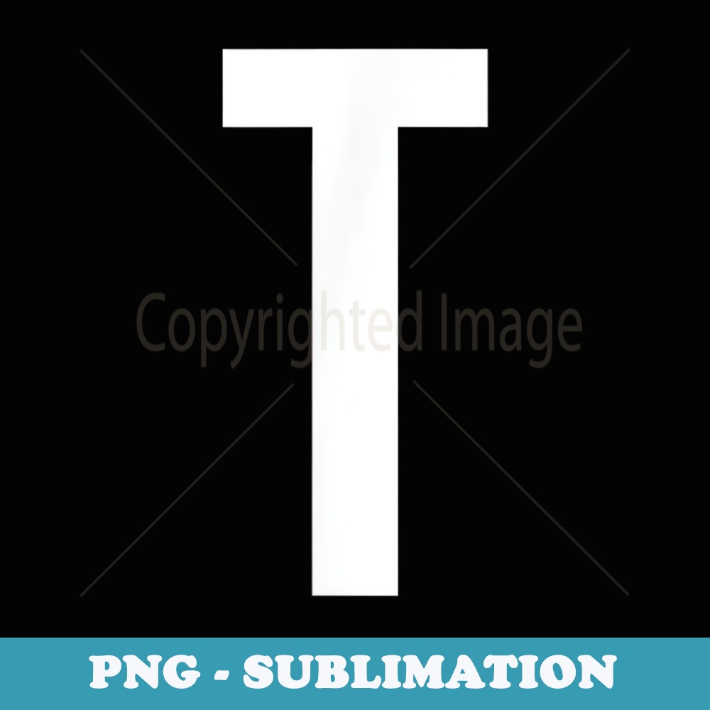 T Letter Number Symbol Alphabet Initial - Vintage Sublimation PNG Download