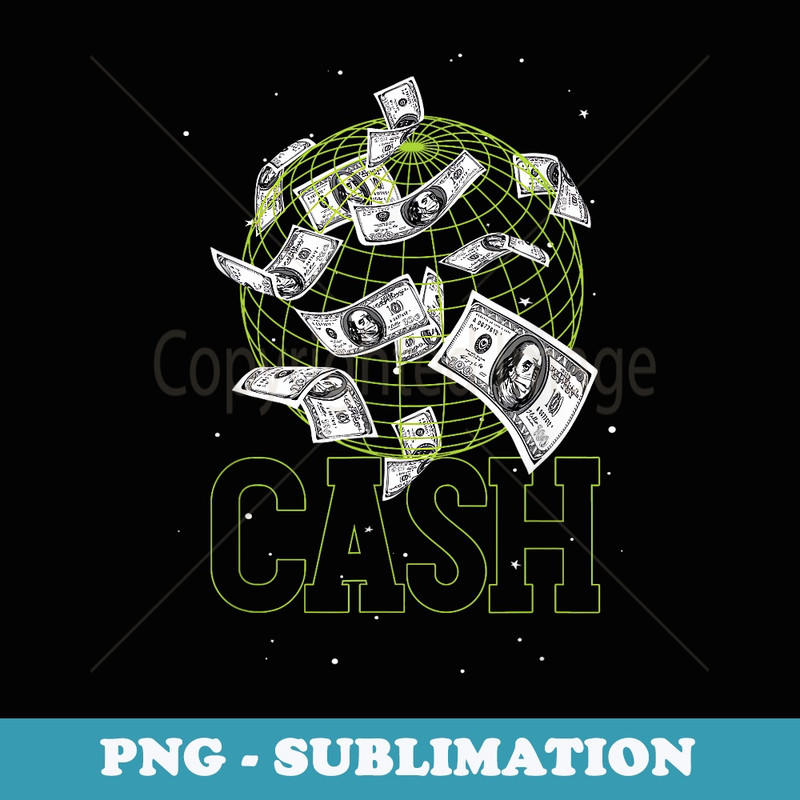 Cash Banknotes Dollars Money - Vintage Sublimation PNG Download