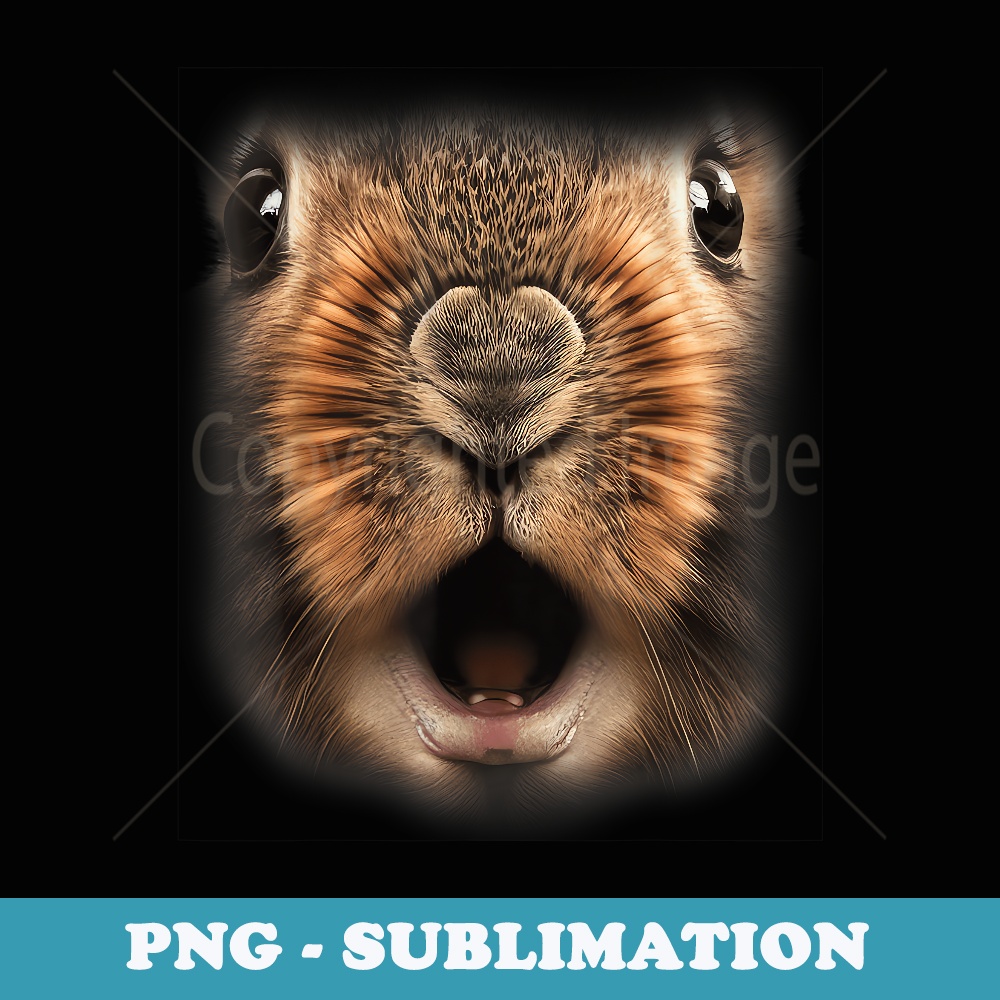 Funny Surprised Rabbit Face Meme Big Troll Bunny Hare Face - PNG Transparent Sublimation File