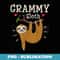 s Funny Sloth Graphic Humor Zoo Animal Lovers Grammy - Instant PNG Sublimation Download