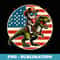 Funny Cowboy Cat Riding Dinosaur USA Flag Rex 4th of July - Decorative Sublimation PNG File