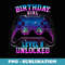 Level 8 Unlocked Cute Video Game 8th Birthday Gaming Girls - Elegant Sublimation PNG Download