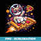 Funny Cat Space Cat With Sunglasses, Cat Riding A Pizza - Exclusive PNG Sublimation Download