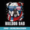 American Bulldog Dad USA Flag 4th of July Dog Father - PNG Transparent Sublimation Design