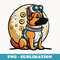2024 Total Solar Eclipse Moon German Shepherd Lovers Retro - PNG Transparent Sublimation Design