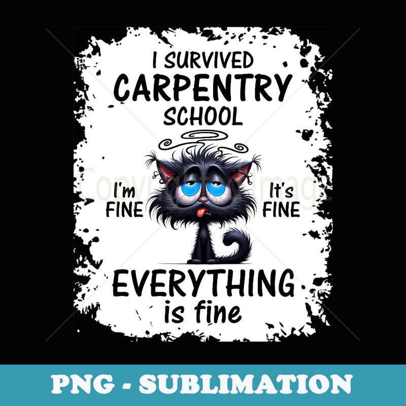 I Survived Carpentry School Graduation 2024 - PNG Sublimation Digital Download