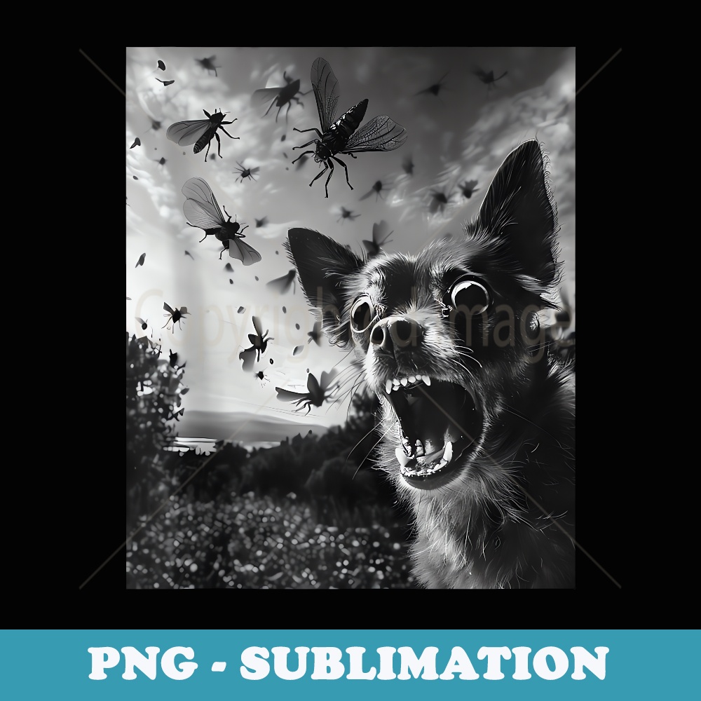 Funny Dog Selfie With Cicadas Invasion 2024 - Premium Sublimation Digital Download