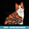 Vivid Autumn Kitten Lover Japanese Art Cute Cat - Signature Sublimation PNG File
