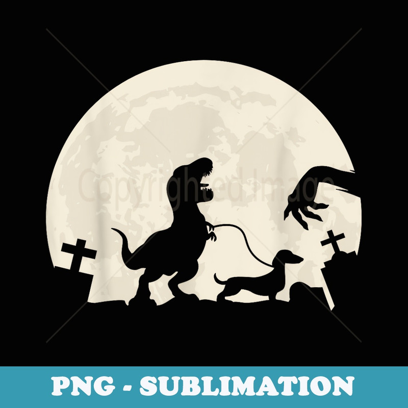 Halloween Dachshund Weenie Wiener Dinosaur Costume - Aesthetic Sublimation Digital File