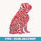 Chinese Shar Pei Puppy Dog Full of Hearts - PNG Transparent Sublimation File