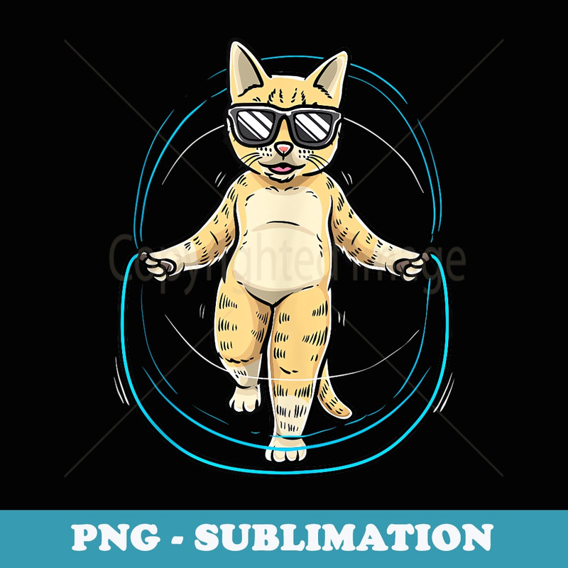 Cat Lovers Jump Rope Enthusiasts Funny Design - Sublimation Digital Download