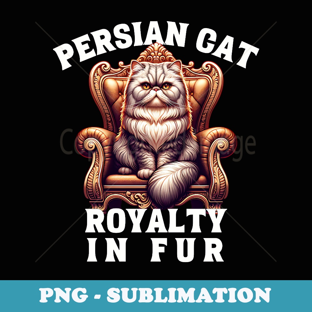 Persian Cat Royalty in fur - Stylish Sublimation Digital Download