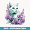 Cat Orchid flower photography Gardens pets in Bloom. - Modern Sublimation PNG File