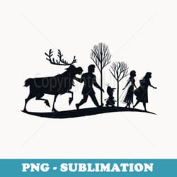 disney frozen 2 characters anna elsa silhouette - special edition sublimation png file