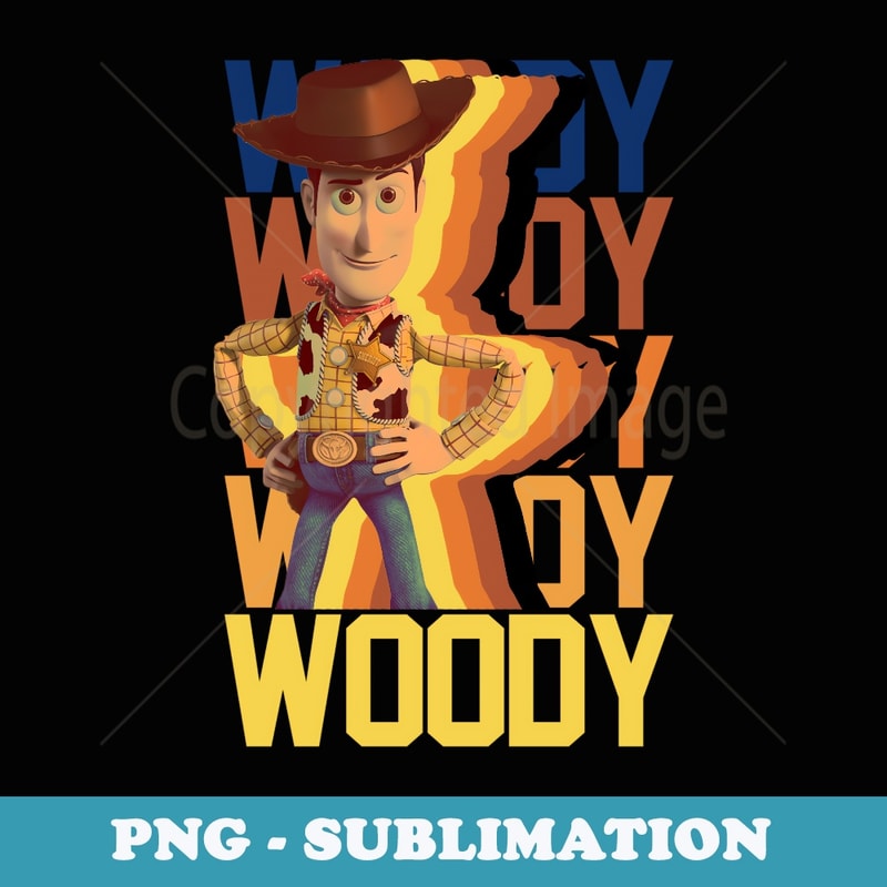 Disney Pixar Toy Story Woody Name Stack Portrait - Stylish Sublimation Digital Download