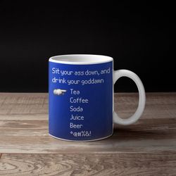 retro gamer mug ff7: big tea coffee mug funny gamer gift