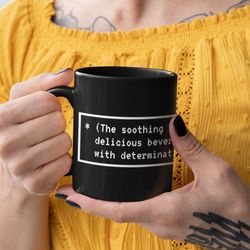 retro gaming coffee mug: undertale mug gamer undertale the soothing warmth of determination - black sans