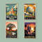 Disney Parks Vintage Posters Bundle Magic Kingdom, Epcot, Hollywood Studios, Animal Kingdom - Walt Disney World Posters, Disney World.jpg