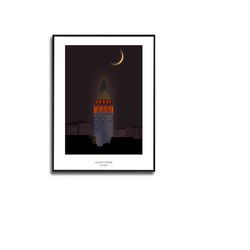 galata tower poster framed canvas print, istanbul city poster, vector poster, abstract poster, city poster, illustration