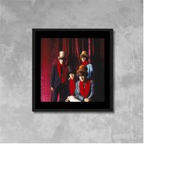 the beatles rock band christmas photo poster framed canvas print, vintage poster, film poster, movie poster, canvas wall