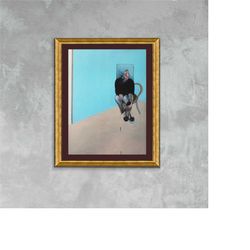 francis bacon, seated man 1984 poster, 1984 poster exclusive framed canvas print, bacon painting, vintage poster, artwor
