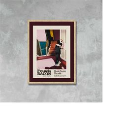francis bacon musee cantini marseille, 1976 vintage poster framed canvas print, vintage poster, advertising poster, artw