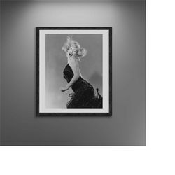 marilyn monroe jumping, 1959 photo framed canvas print, photo philippe halsman, famous american actress, vintage poster,
