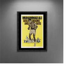 Muhammad Ali Poster Photo Portrait Framed Canvas Print, Boxing Art Prints, Skill Brains, Fight Pictures, Boxing Poster,