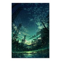 anime scenery poster | perspective | high quality prints | unframed - best for home, office, gym, living room, bedroom,