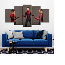 spider-verse, andrew garfield, tobey maguire,tom holland, canvas poster, wall art, high quality canvas, spider-man wall