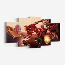 avengers,avengers canvas ,avengers wall decor,avengers poster art, 5 panel wall art, spiderman , iron man , avengars wal