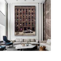 ormond gigli, girls in the windows canvas wall art, ormond gigli canvas wall art decor, girls in the windows poster, new