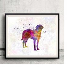 broholmer 01 in watercolor - fine art print glicee poster decor home watercolor gift illustration dog - sku 0226