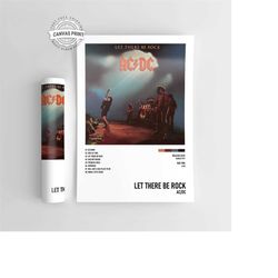 let there be rock-ac-dc poster / high quality music cover print / a4 / a3 / a2 / a1