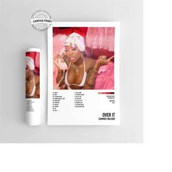 over it-summer walker music album poster / high quality music cover print / a4 / a3 / a2 / a1