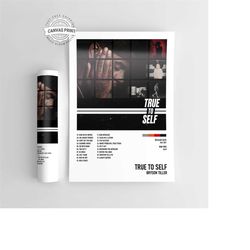 true to self-bryson tiller music album poster / high quality music cover print / a4 / a3 / a2 / a1