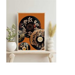 chinese vinyl record poster - 100 original - wall decoration