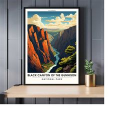 black canyon of the gunnison national park print | national park poster