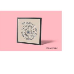 art gratitude, gratitude canvas, grateful heart wall decor, meditation poster, gratitude wall art, meditation home decor