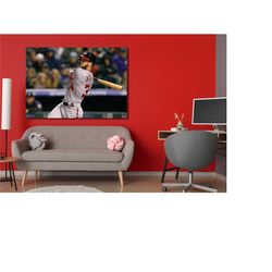 bryce harper print wall art, baseball wall art, bryce harper poster, bryce harper canvas, baseball wall art , bryce harp