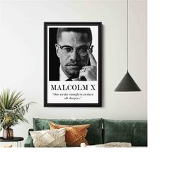 malcolm x poster,malcolm x canvas wall art,malcolm x canvas print art,modern trendy wall art,music room wall art decor,g