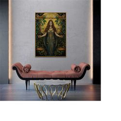 justice tarot art print , tarot card, dark academia, dark academia decor, home decor, halloween, witchy art, occult deco