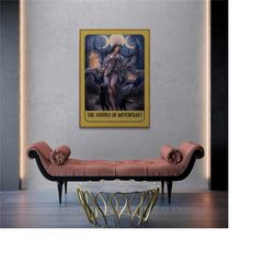 the goddess of witchcraft, hecate tarot, dark academia, tarot card, tarot art print, deity tarot, witchy room decor, dar