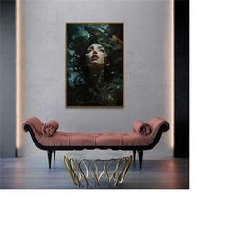 medusa , dark academia, spooky art, halloween art, dark academia decor, halloween decor, witchy decor, gothic decor