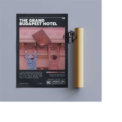 the grand budapest hotel retro vintage poster | minimalist movie poster | retro vintage art print | wall art | home deco