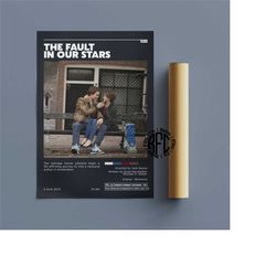 the fault in our stars retro vintage poster | minimalist movie poster | retro vintage art print | wall art | home decor